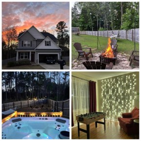 Relaxing Spa, 4BDR, FirePit, 20 min to FT Liberty